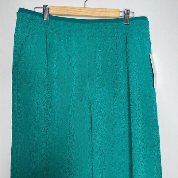 Athleta NWT Echo Wide Crop Pant 3/4 Cropped Turquoise Green Size 14 Plus - Picture 4 of 7
